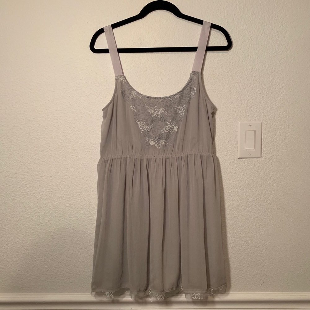 UO Staring at Stars Blue-Gray Dress